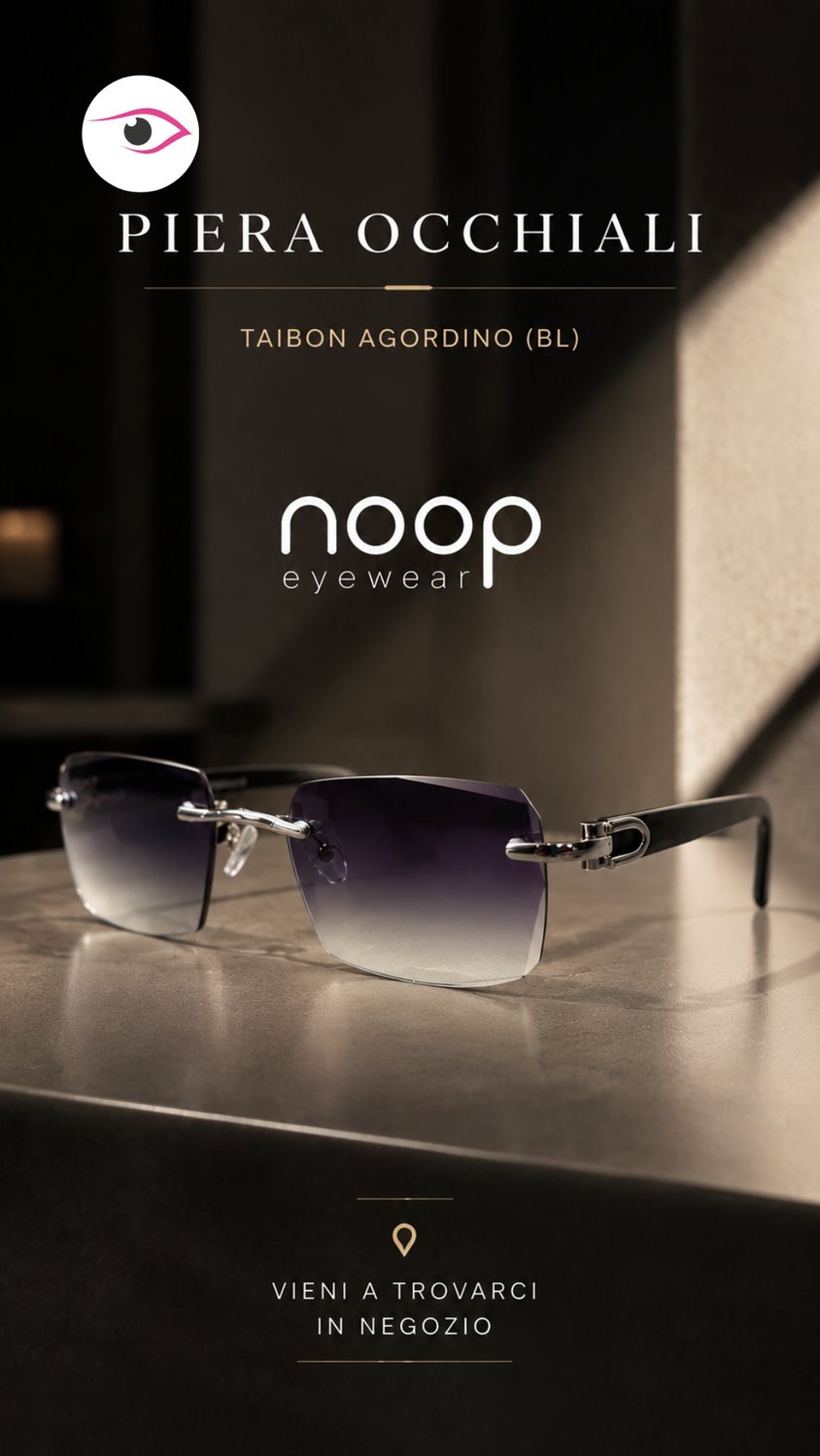 Occhiali da sole Noop in esposizione